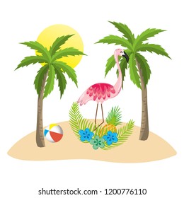 Exotic bird and summer