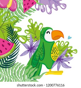 Exotic bird and summer