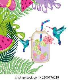 Exotic bird and summer