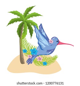 Exotic bird and summer