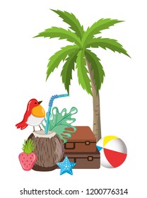 Exotic bird and summer