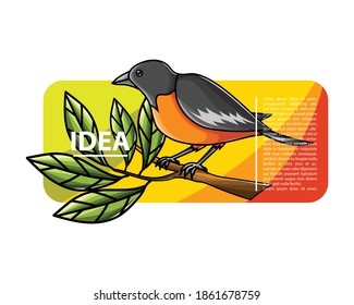 exotic bird vector illustration, good for background, website, landing page, digital printing stuff, etc