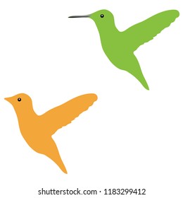 exotic birds in flat design for logo
