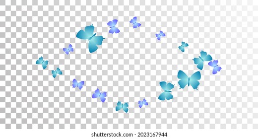 Exotic blue butterflies abstract vector wallpaper. Spring little insects. Decorative butterflies abstract kids background. Gentle wings moths graphic design. Fragile beings.