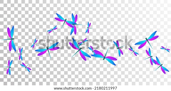 Exotic Blue Purple Dragonfly Flat Vector Stock Vector (Royalty Free ...