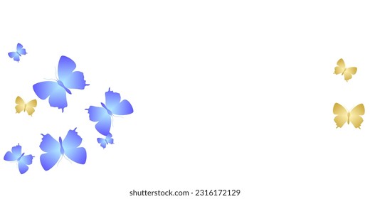 Exotic bright butterflies isolated vector background. Summer beautiful insects. Fancy butterflies isolated dreamy wallpaper. Tender wings moths patten. Tropical beings.