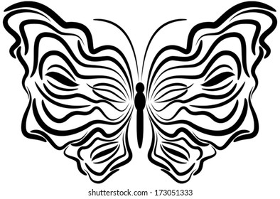 Exotic butterfly abstract patterns, EPS8 - vector graphics.
