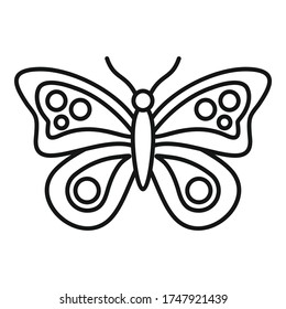 Exotic butterfly icon. Outline exotic butterfly vector icon for web design isolated on white background