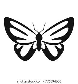 Exotic butterfly icon. Simple illustration of exotic butterfly vector icon for web