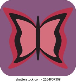 Mariposa exótica, ilustración, vector sobre un fondo blanco.