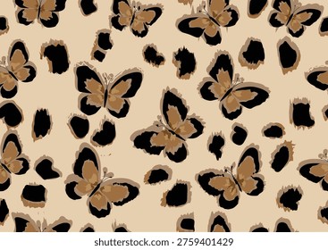 exotic butterfly shape abstract new trendsetter hand drawn creative leopard 2027 background fashion