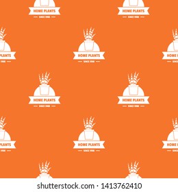 Exotic cactus pattern vector orange for any web design best