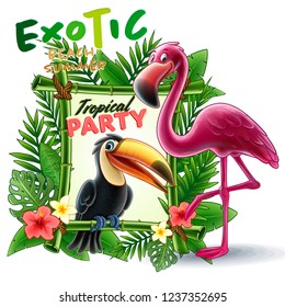 exotic cartoon illustration