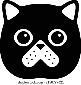 Diseño de icono plano de gatos exóticos, ilustración vectorial