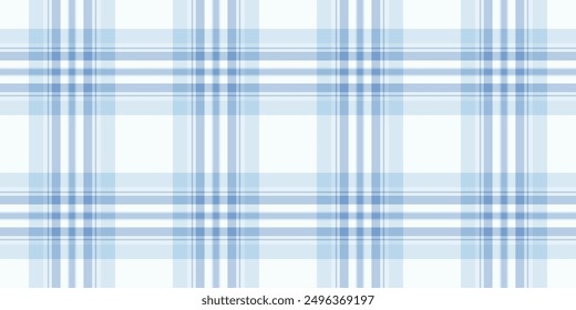 Exotic check plaid pattern, designer seamless fabric vector. Backdrop texture background textile tartan in light and pastel snow colors palette.