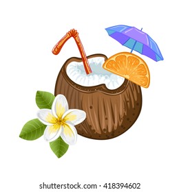 Exotic coconut cocktail