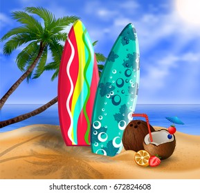 Exotic coconut cocktail