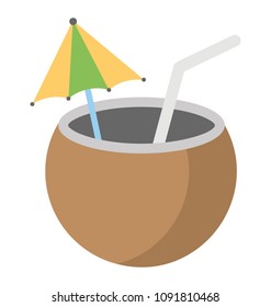 
Exotic coconut cocktail, coconut water
