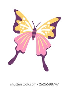 Exotic colorful butterfly cartoon design