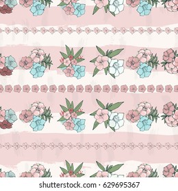 Exotic colorful flowers pattern