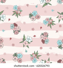 Exotic colorful flowers set
