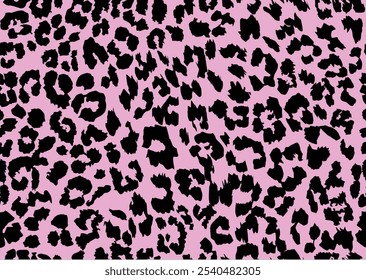 Diseño de Vector de leopardo rosa dibujado a mano