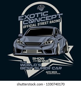 exotic concept official, vector car illustration