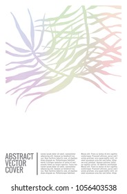 Exotic cover. Flat eco placard. Vector abstract holographic pattern for poster design. Organic summer flyer. 2d prints for banner background.  Exotic graphic pattern for backdrop. Catalog template.