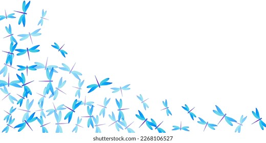 Papel de pared del vector de la caricatura de la libélula azul cian exótica. La primavera unos insectos bonitos. Sencilla caricatura de libélula de los niños de fondo. Las alas de la licitación se ponen a patear. Criaturas frágiles