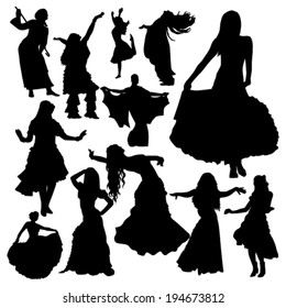 Exotic Dance Silhouettes Set
