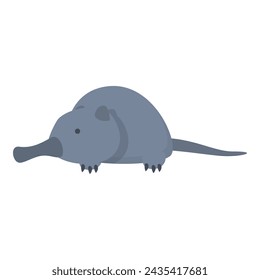 Exotic desman icon cartoon vector. Shrew mammal. Happy old card