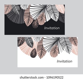 Exotic eaves seamless pattern for header, card, invitation, poster, cover and other web and print design projects. Modern tropical motif. stock vector illustration
