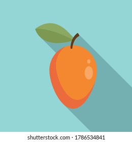 Icono de mango ecológico exótico. Ilustración plana del exótico icono del vector del mango ecológico para el diseño web