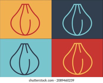 Exotic Fig Fruit Logo Template, Simple Flat Icon of fruit,food,exotic