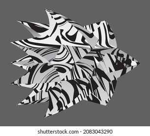 Exotic Fish. Design element. Abstract Vector illustration