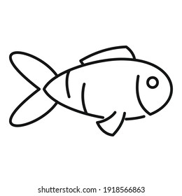 Exotic fish icon. Outline exotic fish vector icon for web design isolated on white background