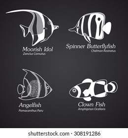 Exotic fish in linear style. Part 2