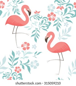 EXOTIC FLAMINGO PATTER, BACKGROUND DESIGN. Modern stylish texture. Repeating and editable vector illustration file. Can be used for prints, textiles, websites blogs etc.
