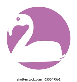 exotic flamingo silhouette icon