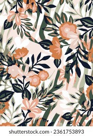 Exotic floral patterned zebra striped scarf print