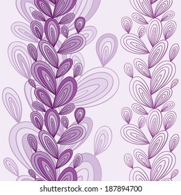 Exotic floral seamless pattern, vertical vector background.