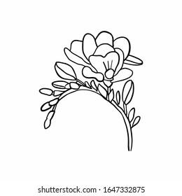 An exotic flower branch for your compositions. Staining. No color.