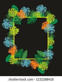 exotic flower graphic design vector art