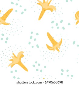 Exotic flower hand drawn color vector seamless pattern. Scandinavian illustration. Wrapping paper, textile, 
background fill. 