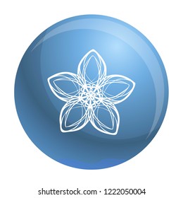 Exotic flower icon. Simple illustration of exotic flower vector icon for web design isolated on white background