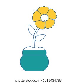 exotic flower isolated icon