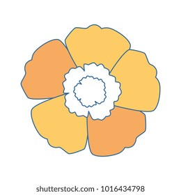 exotic flower isolated icon