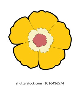 exotic flower isolated icon