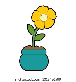 exotic flower isolated icon