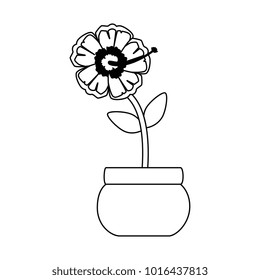 exotic flower isolated icon